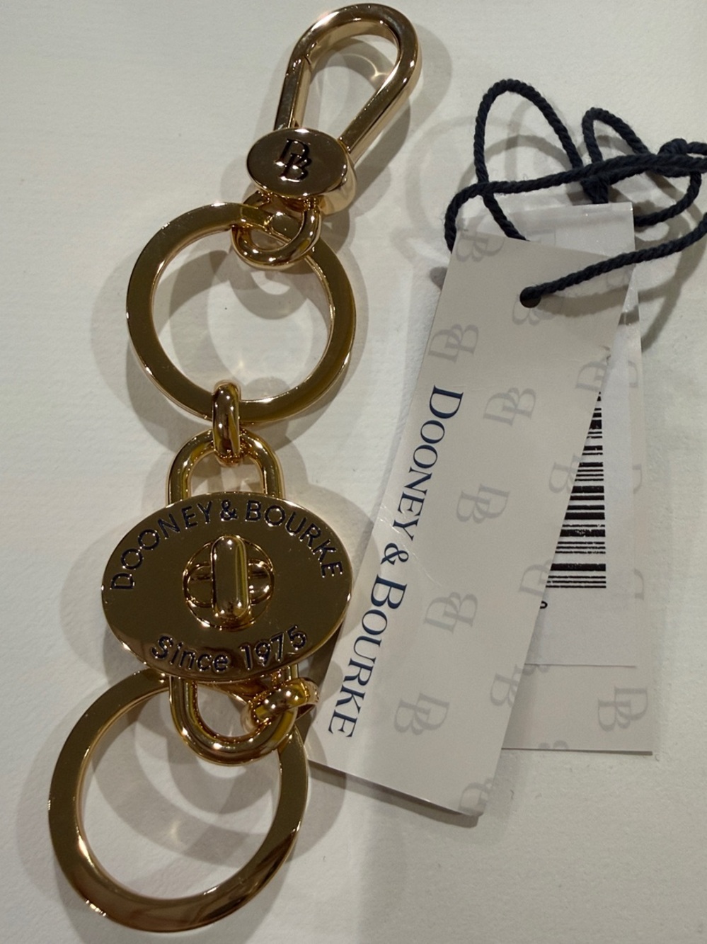 Dooney & Bourke Gold-Tone Turnlock Valet Key & Card Holder